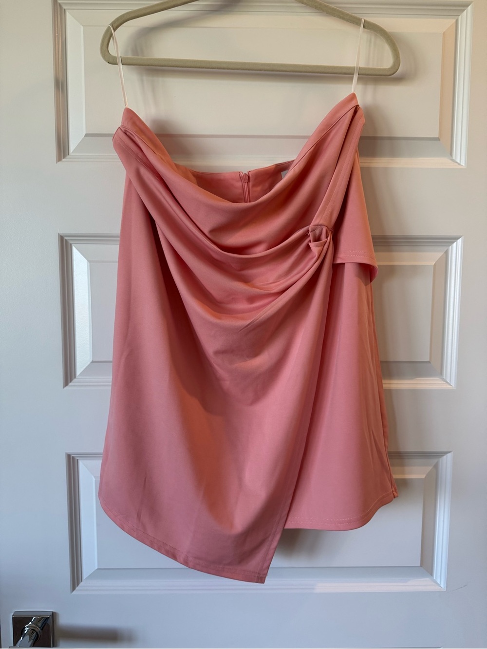 Kate Kasin Asymmetrical Wrap Front Stretchy Bodycon Pencil Skirt